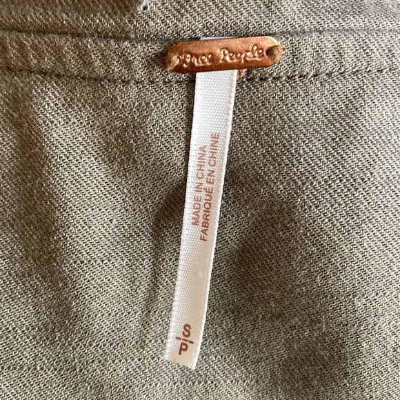 Free People Raw Femme Brown Linen Waterfall Jacket Cardigan - Picture 11 of 12